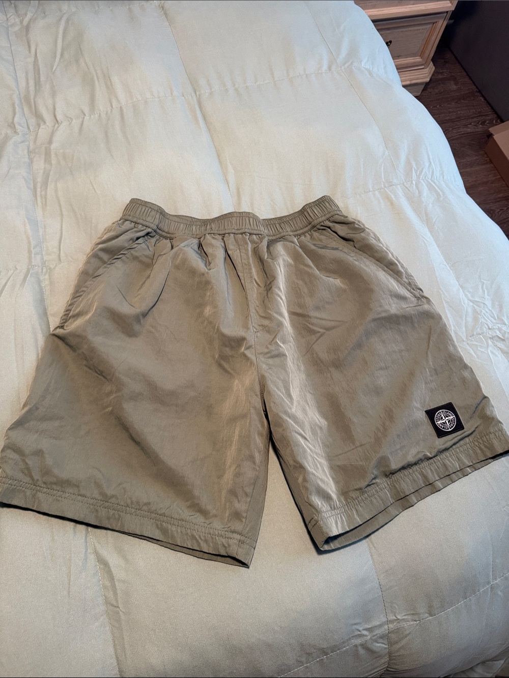 Stone Island Men’s Green Nylon Shorts